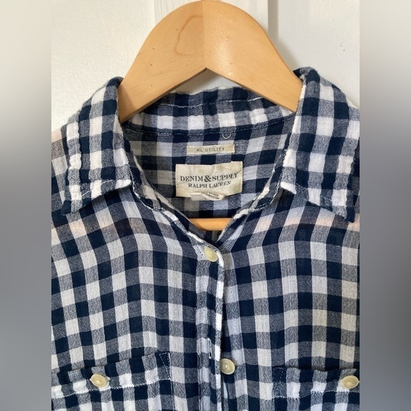 DENIM & Supply Ralph Lauren RL UTILITY button down shirt 100% cotton Medium - Picture 3 of 9